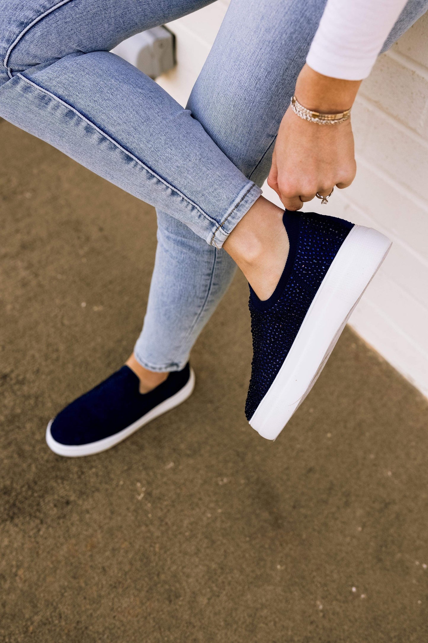 Sass sneaker in Navy