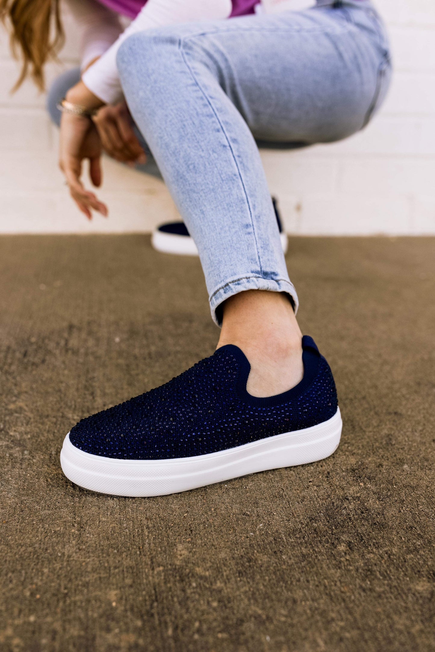 Sass sneaker in Navy